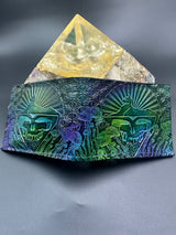 Stamped Leather Bifold Wallet - Grateful Mushrooms