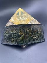 Stamped Leather Bifold Wallet - Grateful Wonders of Nature
