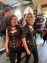 Stamped Leather Pauldrons - Zelda