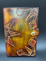 Stamped Leather Renn Fair Journal - Raven Skull