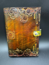 Stamped Leather Renn Fair Journal - Raven Skull