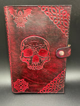 Stamped Leather Renn Fair Journal - Skulls