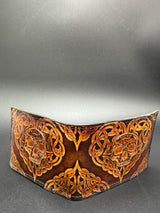 Stamped Leather Bifold Wallet - Skulls