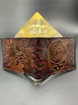 Stamped Leather Bifold Wallet - Grateful Ice Cream Kid