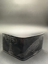 Stamped Leather Bifold Wallet - Thor's Hammer