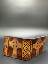 Stamped Leather Bifold Wallet - Celtic Cross