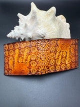 Stamped Leather Bifold Wallet - Grateful Jerry Hand