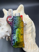 Stamped Leather Lighter Case - Pretty Lights