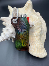 Stamped Leather Lighter Case - Griz