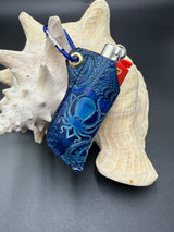 Stamped Leather Lighter Case - Deep Dark Dangerous