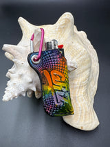 Stamped Leather Lighter Case - Griz