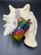 Stamped Leather Lighter Case - Griz