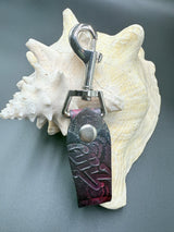 Stamped Leather Accessory Clip - Griz