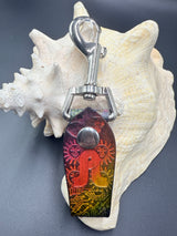 Stamped Leather Accessory Clip - Pretty Lights