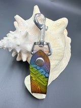 Stamped Leather Accessory Clip - Griz