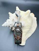 Stamped Leather Accessory Clip - Deep Dark and Dangerous