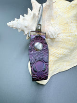Stamped Leather Accessory Clip - Deep Dark and Dangerous