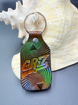Stamped Leather Keychain - Griz