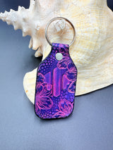 Stamped Leather Keychain - Jade Cicada
