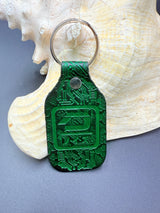 Stamped Leather Keychain - Detox Unit