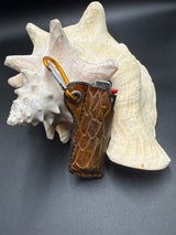 Stamped Leather Lighter Case - Dragon Scale