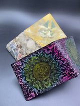 Stamped Leather Bifold Wallet - Lettuce