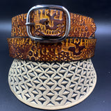 Stamped Leather Belt - Grateful Nature