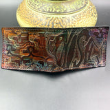 Carved Leather Bifold Wallet