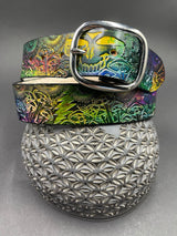 Stamped Leather Belt - Grateful Nature