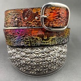 Stamped Leather Belt - Grateful Nature