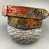 Stamped Leather Belt - Grateful Nature