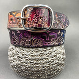 Stamped Leather Belt - Grateful Nature