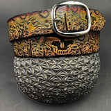 Stamped Leather Belt - Grateful Nature