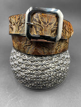 Stamped Leather Belt - Collaboration: Mr. Melty Landscapes