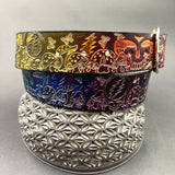 Stamped Leather Belt - Grateful Nature