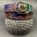 Stamped Leather Belt - Grateful Nature