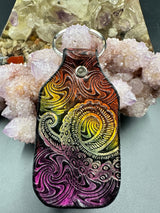 Stamped Leather Keychain - Tentacles