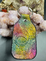 Stamped Leather Keychain - Tentacles