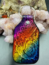 Stamped Leather Keychain - Tentacles
