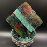 Carved Leather Clutch Wallet