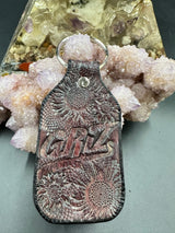 Stamped Leather Keychain - Griz