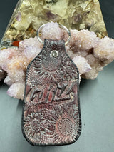 Stamped Leather Keychain - Griz