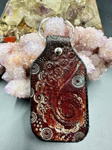Stamped Leather Keychain - Tentacles