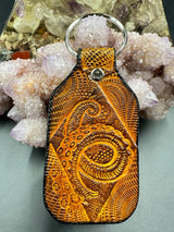 Stamped Leather Keychain - Tentacles