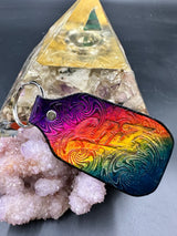 Stamped Leather Keychain - Griz