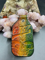 Stamped Leather Keychain - Griz