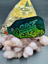 Stamped Leather Keychain - Griz