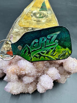 Stamped Leather Keychain - Griz
