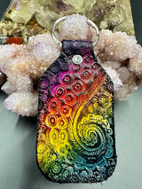 Stamped Leather Keychain - Tentacles