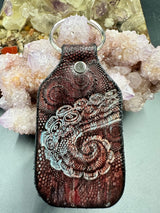 Stamped Leather Keychain - Tentacles